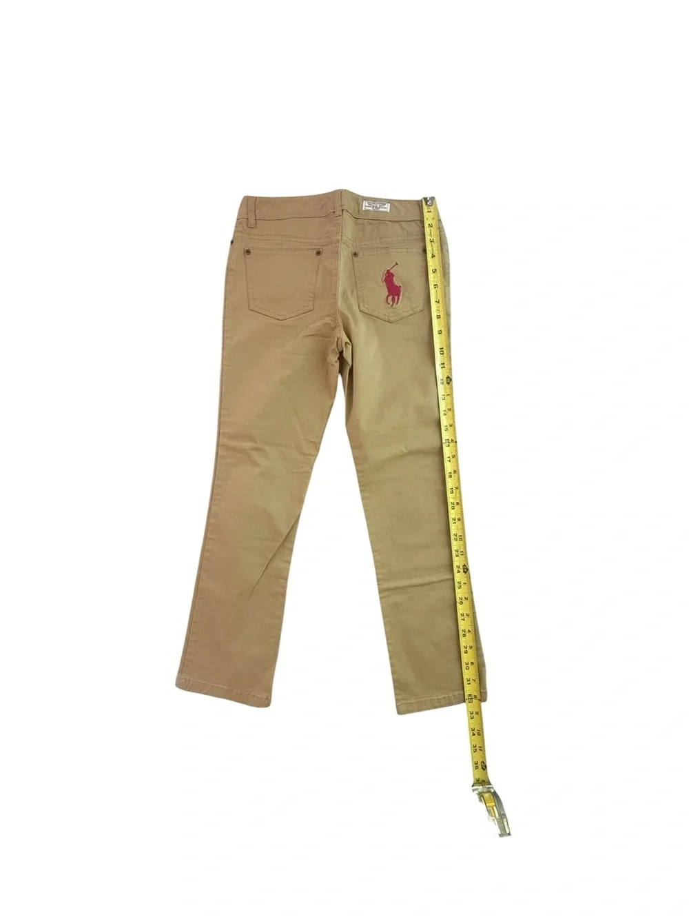 Polo Ralph Lauren Girls Big Pony Pink Khaki Pants size 12 - NEW WITH TAGS